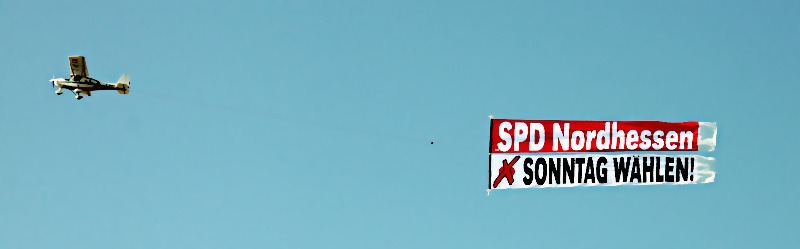 Flugwerbung SPD Nordhessen